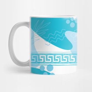 Santorini Greece pattern #3 Mug